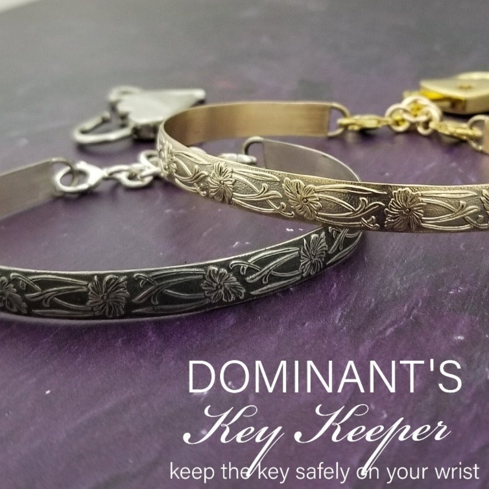 My Secret Heart DOMINANT'S KEY KEEPER CUFF, Soft and Sweet, Sterling silver